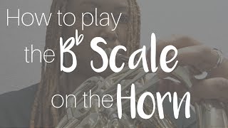 How to Play the B flat Scale on the Horn [upl. by Dowski]