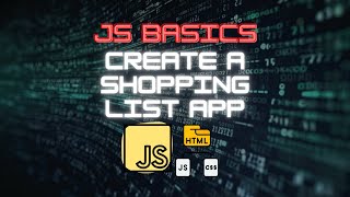 JavaScript Basics for Beginners CRUD Operations in a Shopping List App  JavaScript Tutorial [upl. by Anirrak]