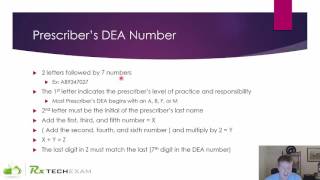 PTCB Math Prescriber DEA Number Check [upl. by Kreit]