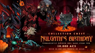 AQW Nulgath Collection Chest 2023 NEW ArchFiend Transcendence Additions AQWorlds [upl. by Nosreme522]