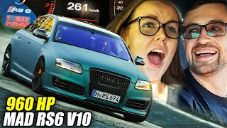 INSANE 960hp AUDI RS6 V10  Nürburgring [upl. by Casteel63]