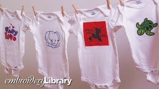 How to Hoop amp Embroider On a Onesie [upl. by Christel]