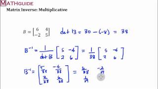 Matrix Inverse Multiplicative [upl. by Goldarina]