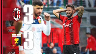 Giroud scores in sixgoal thriller  AC Milan 33 Genoa  Highlights Serie A [upl. by Nylodnewg916]