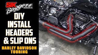 Install Headers amp Slip Ons Harley Davidson Touring [upl. by Ziana804]