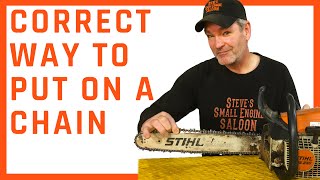 How To Put A Chain On A Chainsaw Properly [upl. by Sidran]