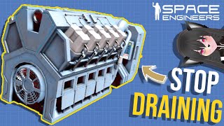 Stop Hydrogen Engine From Draining All Fuel Tanks  Space Engineers Survival Building Tutorial [upl. by Ennaerb]