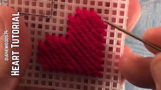 🟩 HEART 🖤  Tutorial  Plastic Canvas [upl. by Clarie]