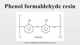 Phenol formaldehyde resin [upl. by Fiann]