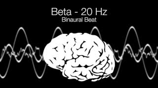 Intense Alertness Beta Binaural Beat  20Hz 1h Pure [upl. by Devon]