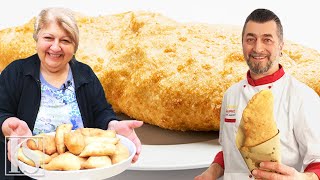 PANZEROTTI PUGLIESI vs PIZZA FRITTA da Bari con la Sigra Nunzia a Napoli con Ermenegildo [upl. by Eleph]