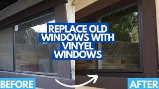 Replacing Old Windows with New Vinyl Windows Step by Step [upl. by Eisnyl]