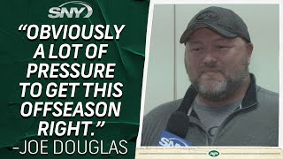 Joe Douglas details pressure to upgrade Jets roster this offseason  SNY Jets Exclusive  SNY [upl. by Nemrak]