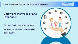 What is Life insurance Different Types of Life insurance Policies In Hindi  Policybazaar [upl. by Enirrok983]