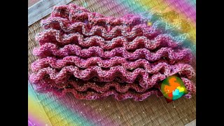 Loop Berg und Tal einfach mit rechten und linken Maschen gestrickt [upl. by Katine55]