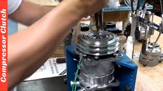 HOW TO Replace Car AC Clutch from Compressor Sanden SD7  SD5 EN [upl. by Earas]