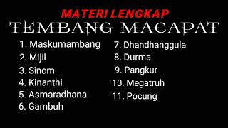 MATERI LENGKAP TEMBANG MACAPAT [upl. by Croner627]