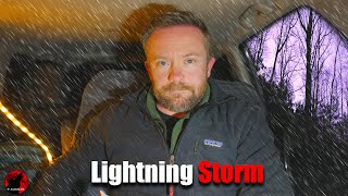 🌩️ Rare Winter Thunderstorm Attacks  Heavy amp Lightning Rain Camp [upl. by Gelb403]