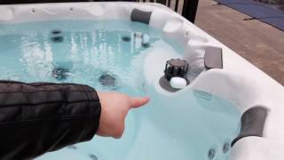 How to clean bottom of hottub jacuzzi or spa [upl. by Yesiad]