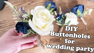 DIY Artificial Buttonholes  How To DIY [upl. by Dnama]