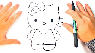 How to draw Hello Kitty  Hello Kitty Easy Draw Tutorial [upl. by Bille]