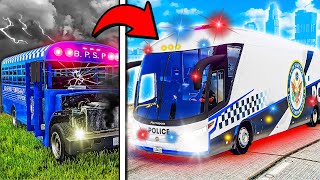 Converting OLD Prison Bus to Police Bus in GTA 5 [upl. by Kalindi537]