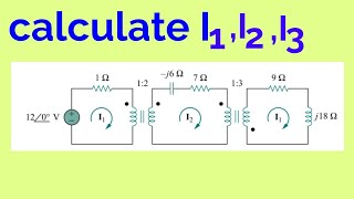 Find mesh currents magnetically coupled circuit [upl. by Maretz212]