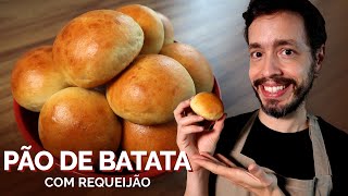 PÃO DE BATATA COM REQUEIJÃO  Receita fácil com dicas para congelar [upl. by Nisen]