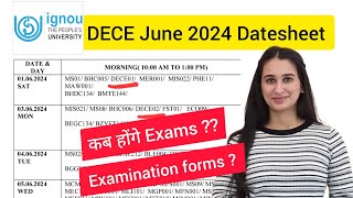 DECE June 2024 Datesheet IGNOU Level Up Learning Simran Gumber [upl. by Aral956]