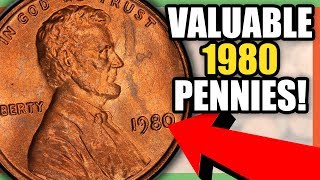 1980 PENNIES WORTH MONEY  1980 LINCOLN PENNY VALUE [upl. by Modla300]