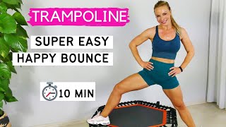 10 minute SIMPLE TRAMPOLINE workout  Rebounder workout  Trampoline exercise for beginners [upl. by Arlen624]