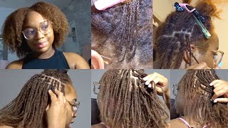 DIY Microlocs Installation Braidlocs Vlog  Tommie Marie ❤️ [upl. by Itsur657]