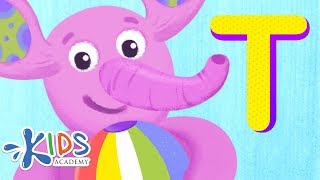 Letter T  Letters amp Phonics for Kids  Learn the Alphabet  Kids Academy [upl. by Dolph348]