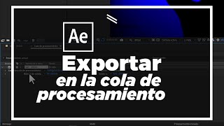 Como exportar proyecto After Effects ¡MINI TUTORIAL [upl. by Remas]