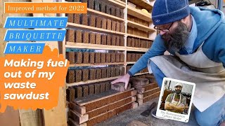 How to make Briquettes with sawdust  Improved Method for 2023  multimate paper briquettes [upl. by Atinat]