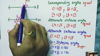 Angles formed by Parallel Lines and Transversal [upl. by Beller]