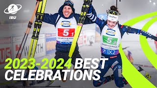 Biathlons Best Celebrations from 20232024 Season [upl. by Goss700]