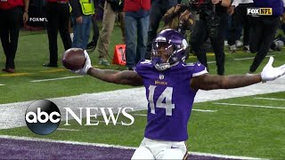 Vikings defeat Saints in lastsecond comeback [upl. by Macy]