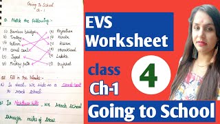 quotGoing to Schoolquot EVS Worksheet for class 4  CBSENCERT chapter 1 Going To School EVSforClass4 [upl. by Mckenna]