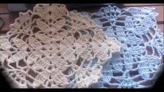 Cuadro grande tejido a crochet para mantel con gancho [upl. by Nesyla785]