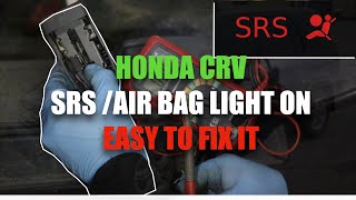 HONDA CRV SRS OR AIRBAG LIGHT ON CORE 093 HOW TO EASILY FIX IT [upl. by Araj]