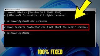 Fix quotWindows resource protection could not start the repair servicequot Sfc scannow in windows 1110 ✅ [upl. by Finn371]