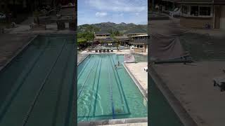 Pool view of the Calistoga Spa Hot Springs Resort [upl. by Yddet630]