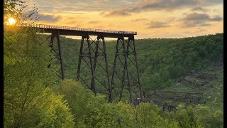 Pennsylvania Biking the Kinzua Bridge Knox amp Kane Trail Emlenton to Rockland Tunnel [upl. by Ewer]