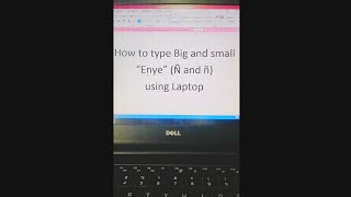 How to type Enye in Laptop BIG and small Enye Ññ using Laptop computertips howto enye shorts [upl. by Hoag398]