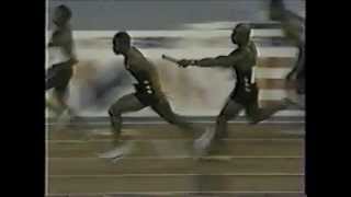 Donovan BaileyBruny SurinGGilbertTBetty DQ  World Championships 4x100mSevilleSpain1999 [upl. by Stefa919]