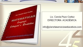 MATEMÁTICAS Lenguaje Simbólico y Coloquial [upl. by Clarkin629]