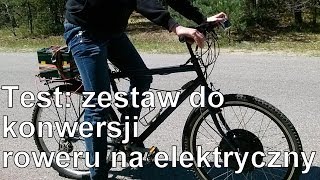 Rower elektryczny zestaw do konwersji  montaż i test [upl. by Aciamaj]