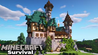 How to build an Awesome Manor House in Minecraft 115 Survival  Building with fWhip [upl. by Aeht]