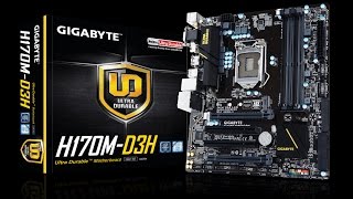 Gigabyte GA H170M D3H Motherboard [upl. by Tillfourd]